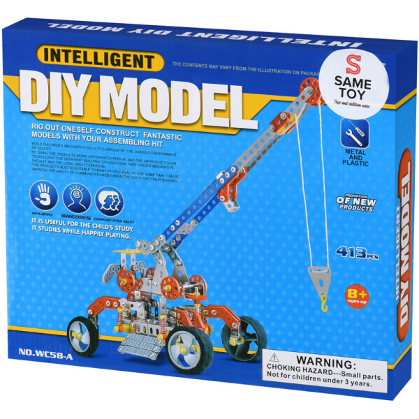 

Конструктор металлический Intelligent Diy Model "Подъемный кран", 413 дет.