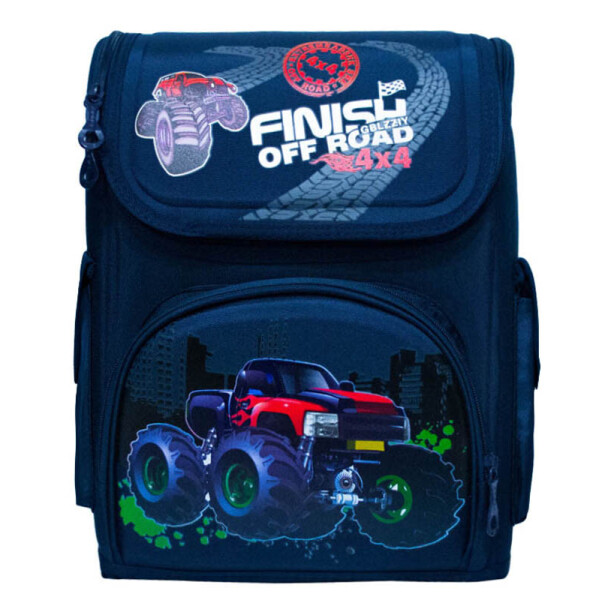 

Рюкзак школьный ортопедический для мальчика Monster Truck Cappuccino Toys CT4759.277 синий