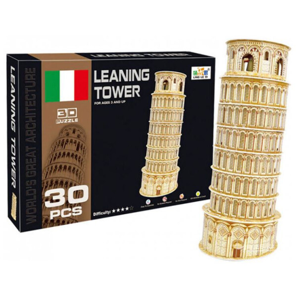

3D Пазл "Пизанская Башня", 30 деталей, размер 11.8x14x30 см