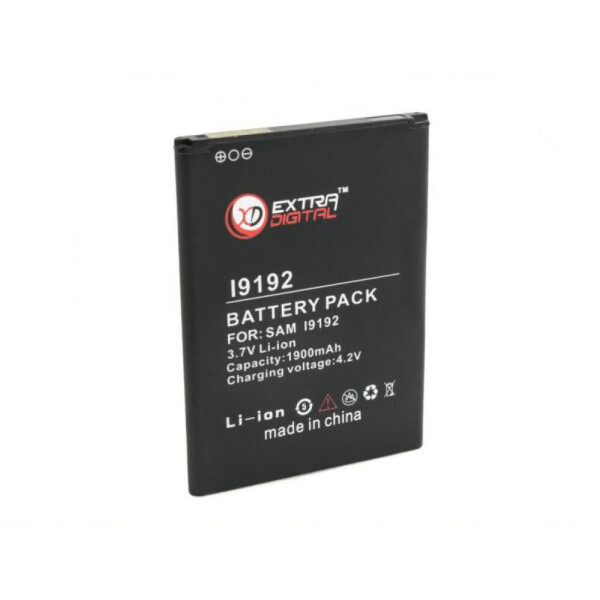 

Аккумулятор Digital Для i9192, i9190 (Galaxy S4 Mini) Extradigital 1900 mAh (BMS6241) (1001-740-00)