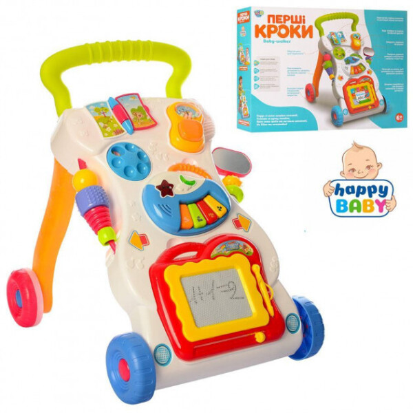 

Детские ходунки-каталка с игровым центром и доской для рисования Happy Baby (0801 )