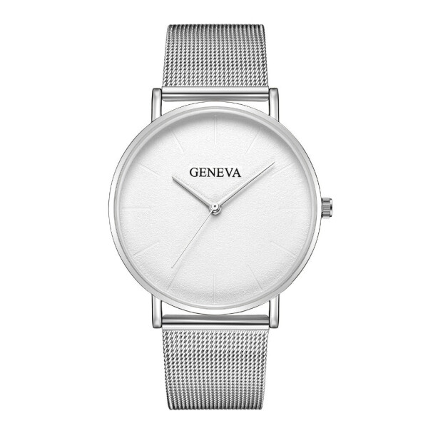

Кварцевые часы Quartz Geneva White Silver QGWS 24x2 см