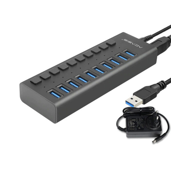 

USB хаб Acasis P10 USB 3,0 10 портов 12 В Черный (1008-243-00)