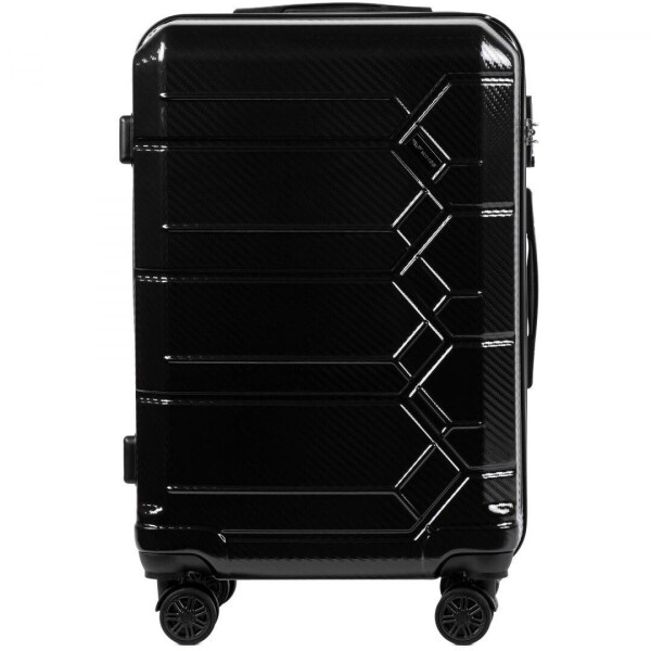 

Чемодан поликарбонат Wings PC 185 средний (M, 57 л) на 4 сдвоенных колесах Черный (Black)