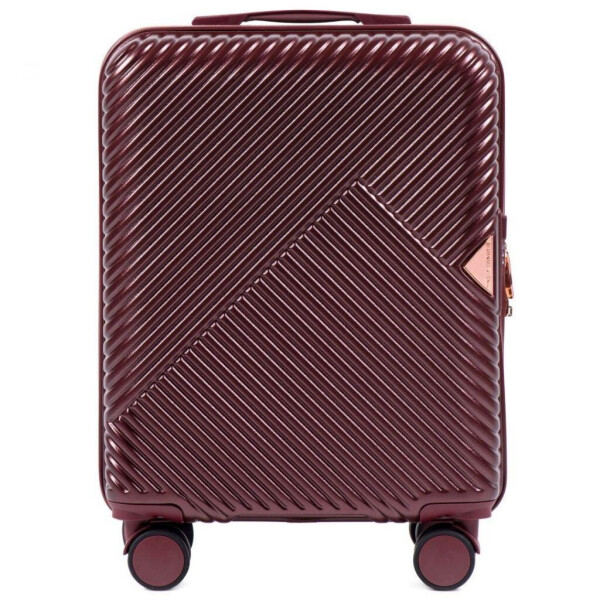 

Чемодан пластиковый Wings WN01 маленький - ручная кладь (S, 33 л) Бордовый (Wine red)