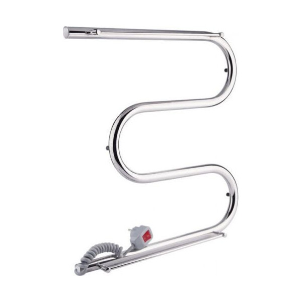 

Полотенцесушитель электрический Q-tap Snake shelf (CRM) 500x500 LE с полотенцедержателем
