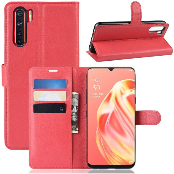 

Чехол-книжка Litchie Wallet для Oppo Reno 3 / A91 Brown