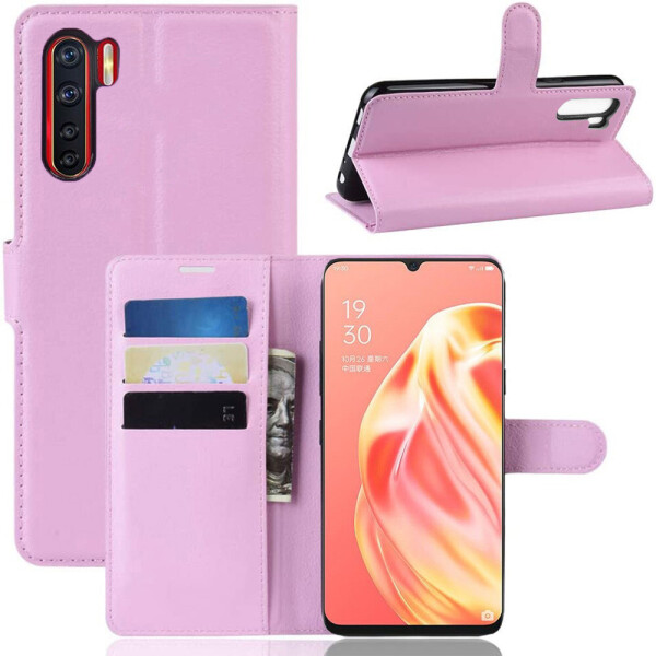 

Чехол-книжка Litchie Wallet для Oppo Reno 3 / A91 Pink