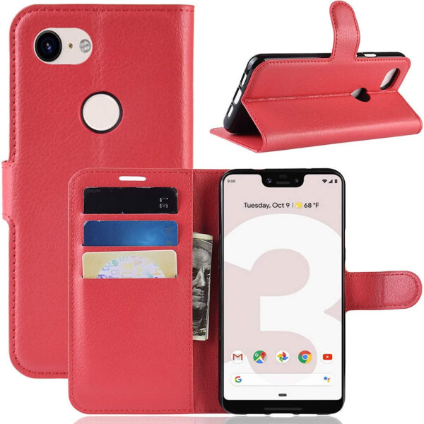 

Чехол-книжка Litchie Wallet для Google Pixel 3A Red