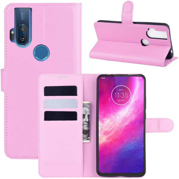 

Чехол-книжка Litchie Wallet для Motorola One Hyper Pink