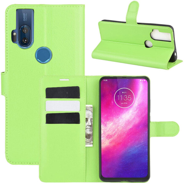 

Чехол-книжка Litchie Wallet для Motorola One Hyper Green