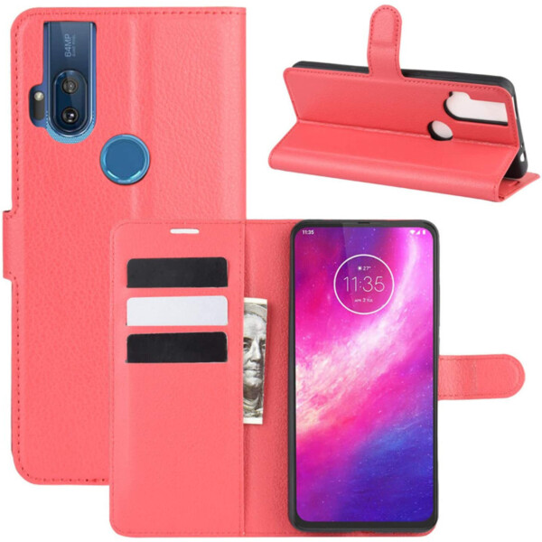 

Чехол-книжка Litchie Wallet для Motorola One Hyper Red