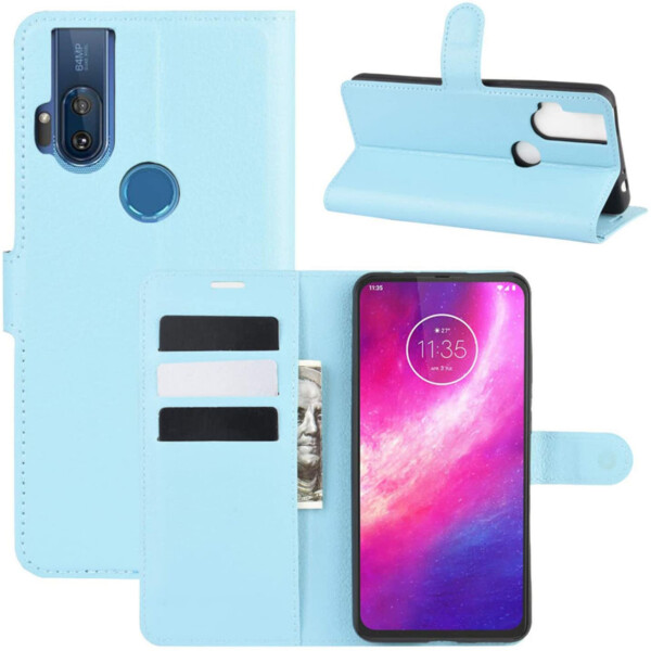 

Чехол-книжка Litchie Wallet для Motorola One Hyper Blue