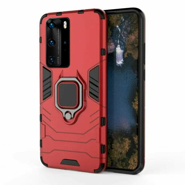 

Чехол Ring Armor для Huawei P40 Pro Red