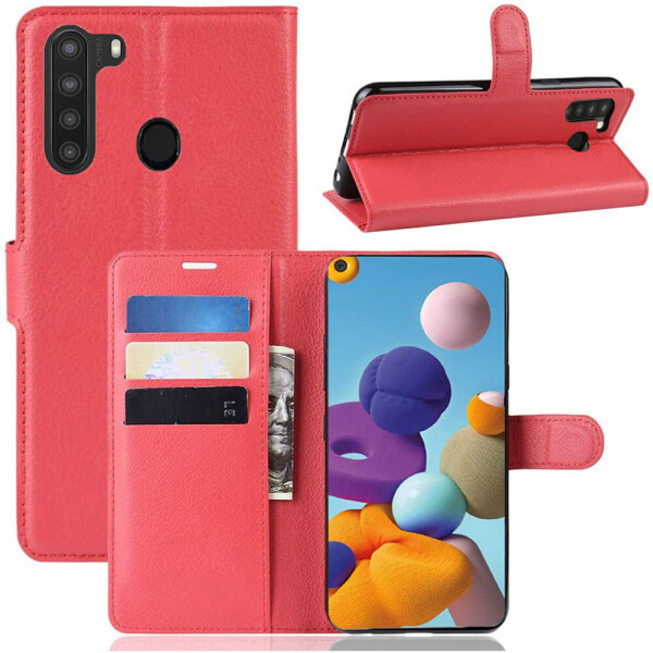 Акция на Чехол-книжка Litchie Wallet для Samsung Galaxy A21 A215 Red от Allo UA