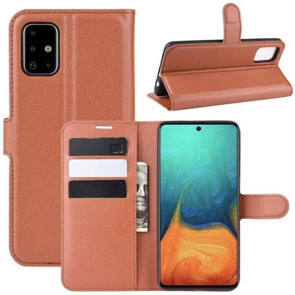 

Чехол-книжка Litchie Wallet для Samsung Galaxy A71 A715 Brown