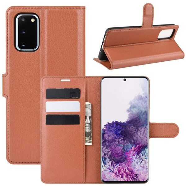 

Чехол-книжка Litchie Wallet для Samsung G980 Galaxy S20 Brown