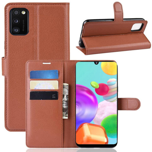 

Чехол-книжка Litchie Wallet для Samsung Galaxy A41 A415 Brown