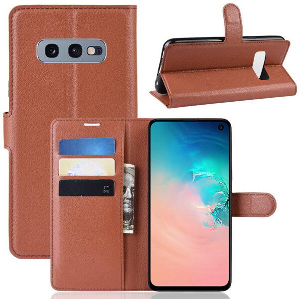 

Чехол-книжка Litchie Wallet для Samsung G970 Galaxy S10e Brown