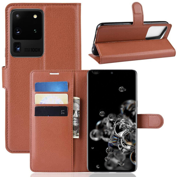 

Чехол-книжка Litchie Wallet для Samsung G988 Galaxy S20 Ultra Brown