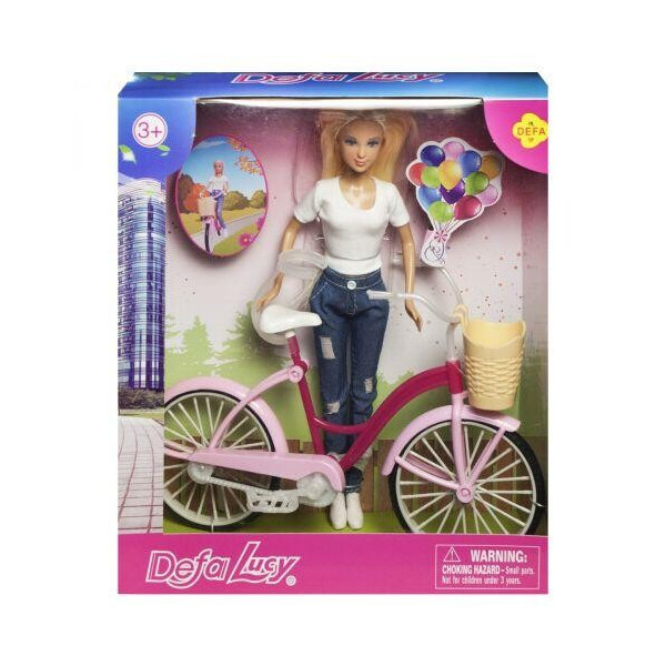

Кукла "Defa Lucy. С велосипедом", в белом 8361
