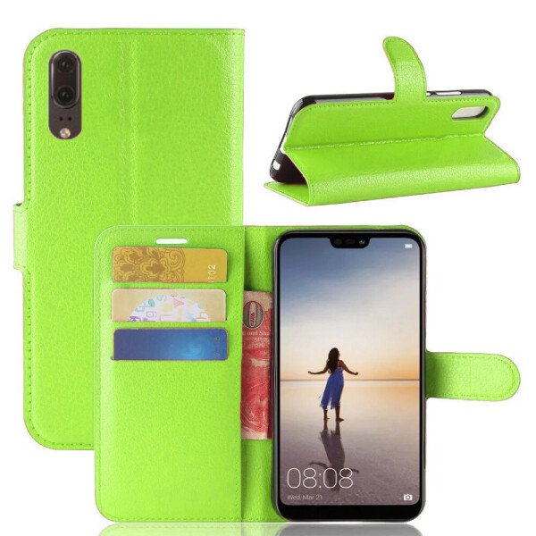 

Чехол-книжка Litchie Wallet для Huawei P20 Green