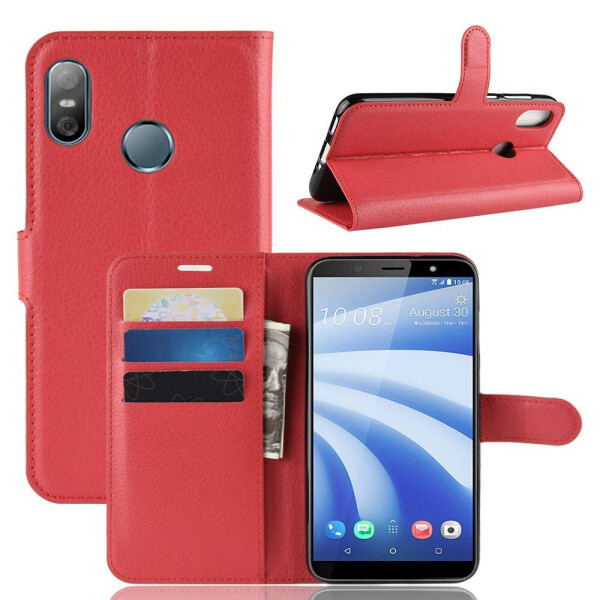 

Чехол-книжка Litchie Wallet для HTC U12 Life Красный