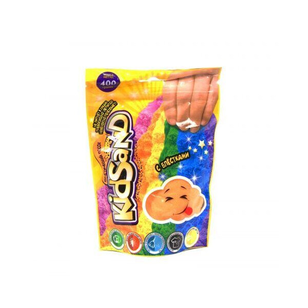 

Кинетический песок ",KidSand", оранжевый, в пакете, 400 г KS-03-03