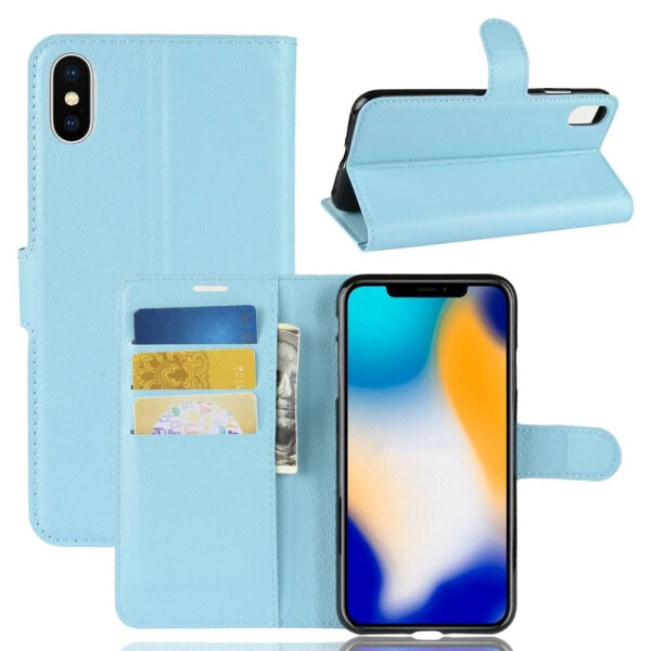 

Чехол-книжка Litchie Wallet для Apple iPhone XS Max Blue