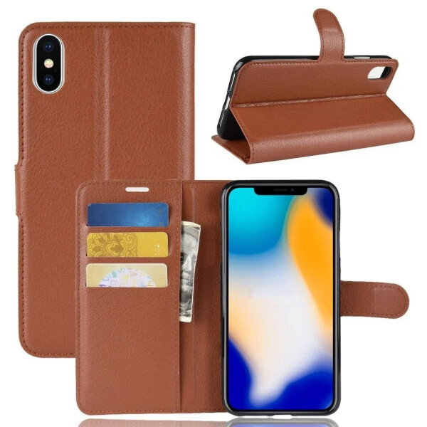 

Чехол-книжка Litchie Wallet для Apple iPhone XS Max Brown