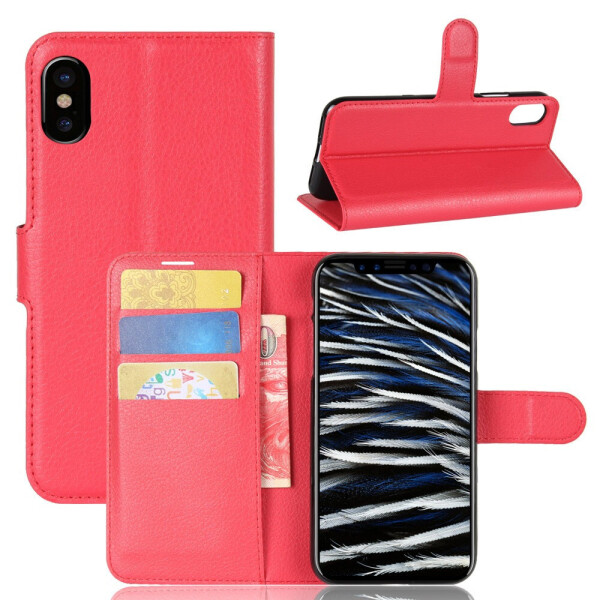 

Чехол-книжка Litchie Wallet для Apple iPhone X / iPhone XS Красный