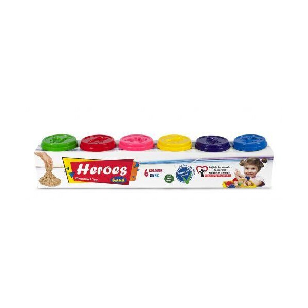 

Кинетический песок ",Heroes",, 6 цветов KUM-023