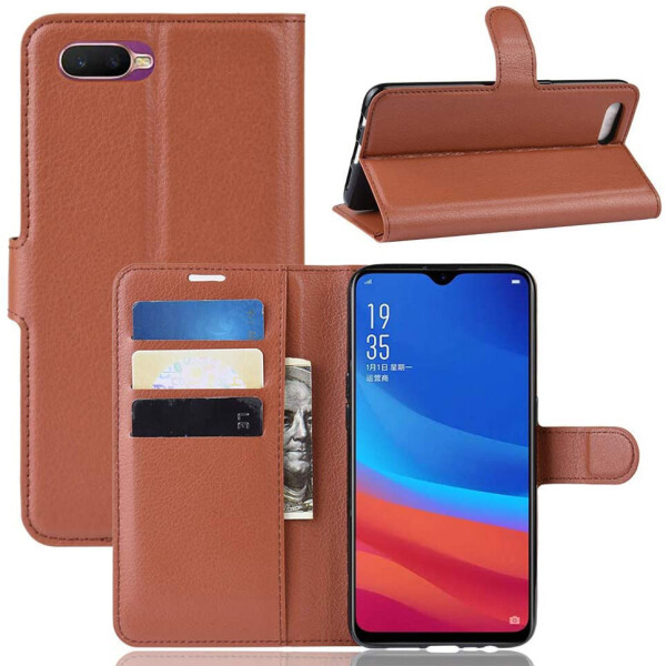 

Чехол-книжка Litchie Wallet для Oppo A5s / AX5s Brown