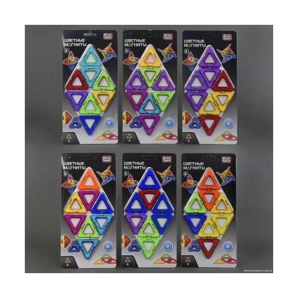 

Магнитный конструктор ";Цветные магниты"; (8 деталей) 2432