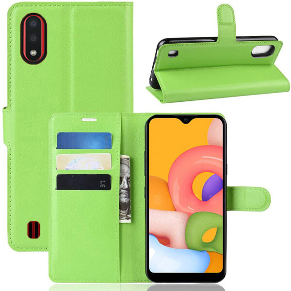 

Чехол-книжка Litchie Wallet для Samsung Galaxy A01 A015 Green