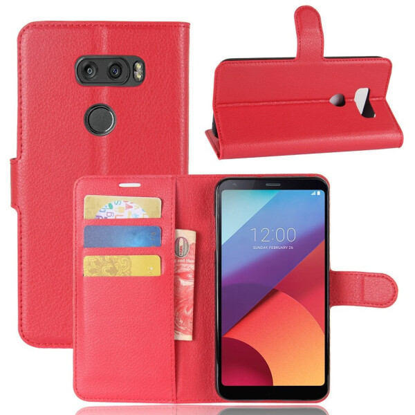 

Чехол-книжка Litchie Wallet для LG V30 Красный