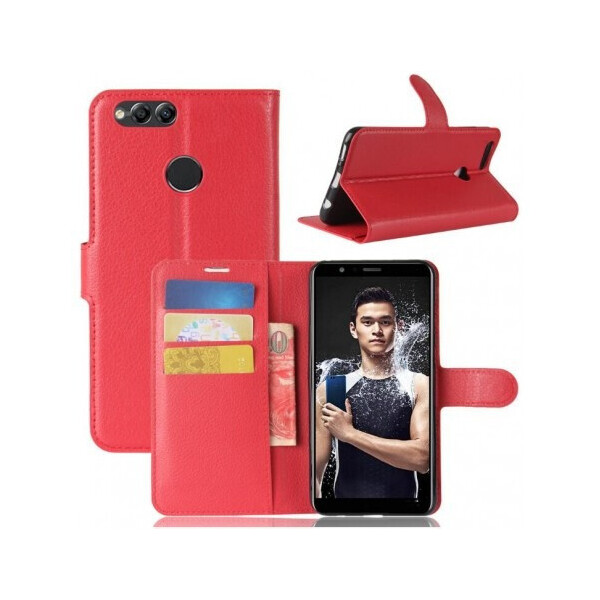 

Чехол-книжка Litchie Wallet для Huawei P Smart Красный