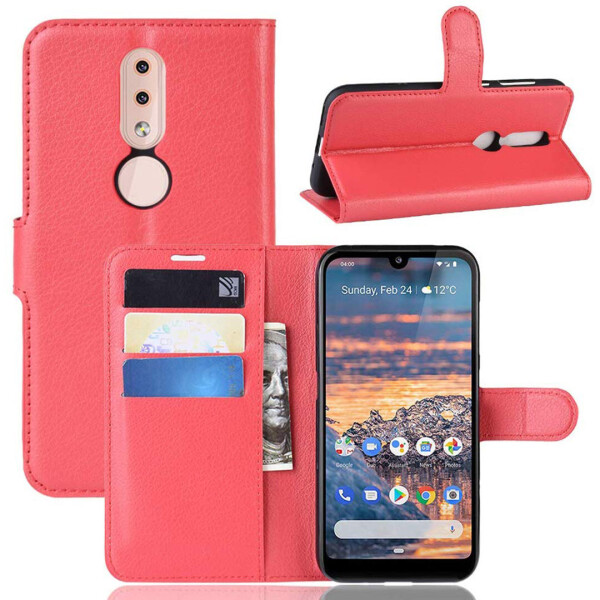

Чехол-книжка Litchie Wallet для Nokia 4.2 Красный