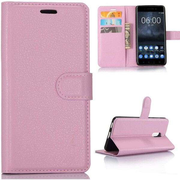 

Чехол-книжка Litchie Wallet для Nokia 6 Светло-розовый