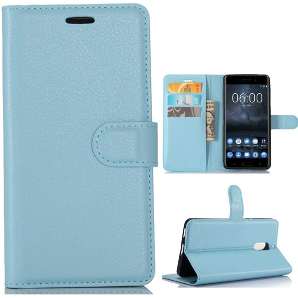 

Чехол-книжка Litchie Wallet для Nokia 6 Голубой