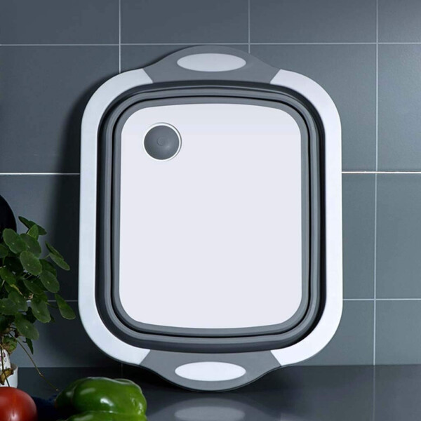 

Разделочная доска-миска Easy Cook 3в1 со складной чашей и сливной пробкой|доска трансформер