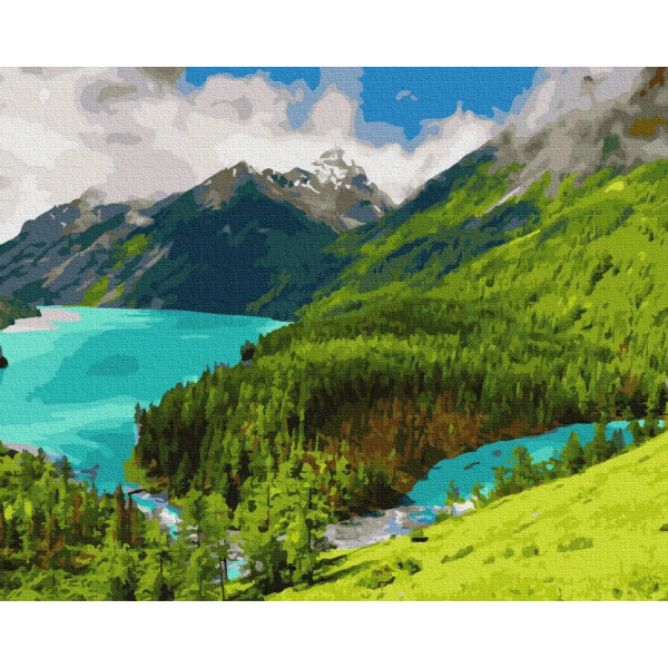 

Картина по номерам. Rainbow Art Утро в горах GX36148-RA