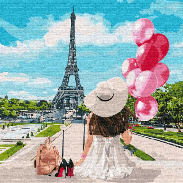 

Картина по номерам. Гуляя по улицам Парижа 40x40см KHO4756