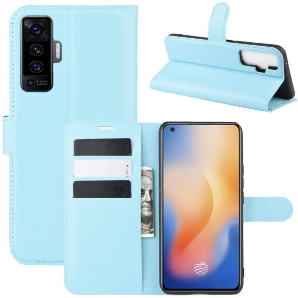 

Чехол-книжка Litchie Wallet для Vivo X50 Blue