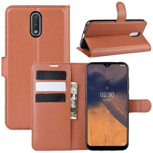 

Чехол-книжка Litchie Wallet для Nokia 2.3 Brown