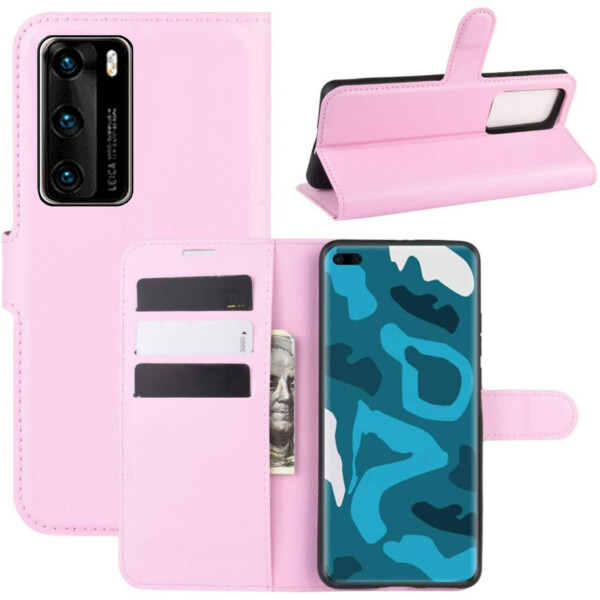 

Чехол-книжка Litchie Wallet для Huawei P40 Pink