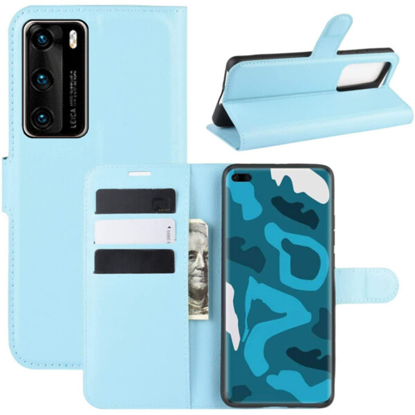

Чехол-книжка Litchie Wallet для Huawei P40 Blue