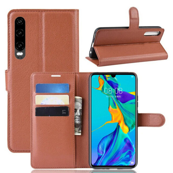 

Чехол-книжка Litchie Wallet для Huawei P30 Brown