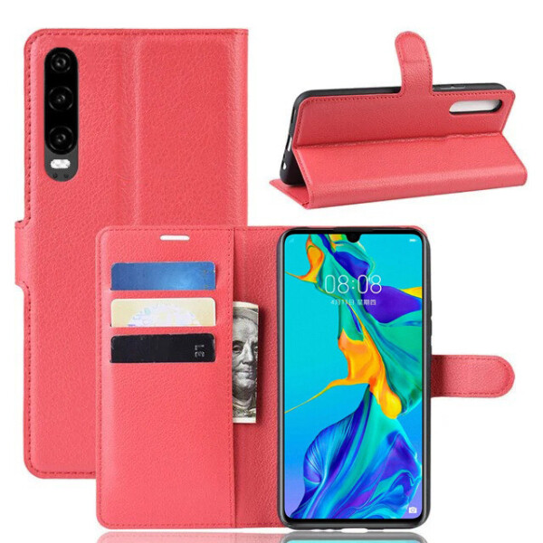 

Чехол-книжка Litchie Wallet для Huawei P30 Red