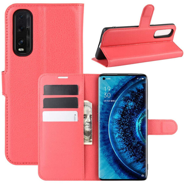 

Чехол-книжка Litchie Wallet для Oppo Find X2 Red